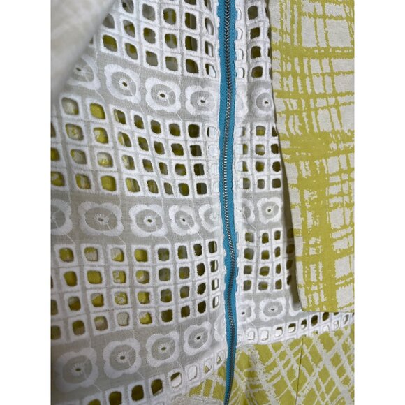 Walter Baker Women’s XS Yellow White Plaid Fit & Flare Sleeveless Dress - Picture 12 of 13